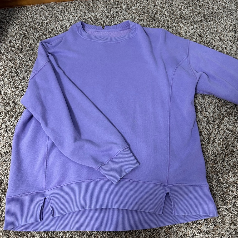 Aerie, Size Small, Oversized, Purple Lavender Crew Neck Sweater